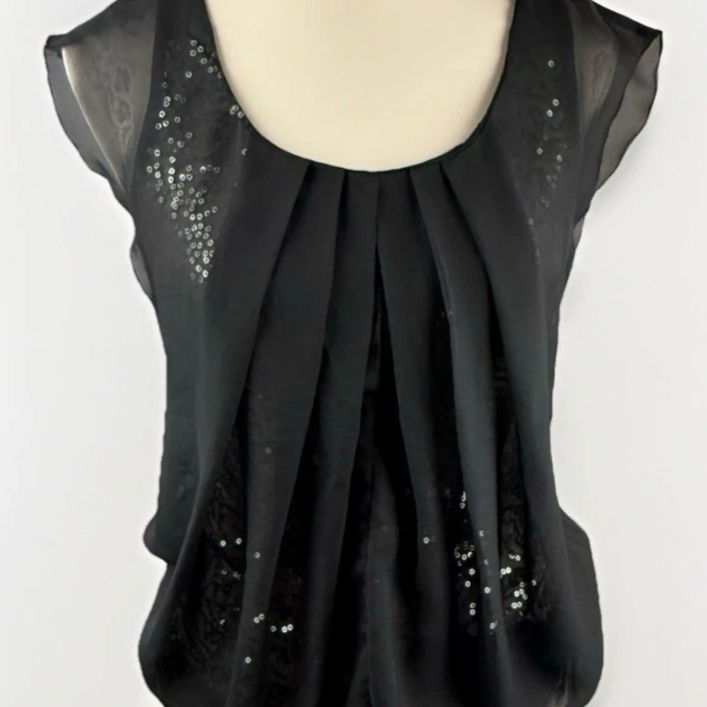Imaginary Voyage Black Sequin Blouse